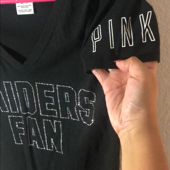 Rhinestone Oakland Raiders Fan Vneck Tee - Picture 3 of 5